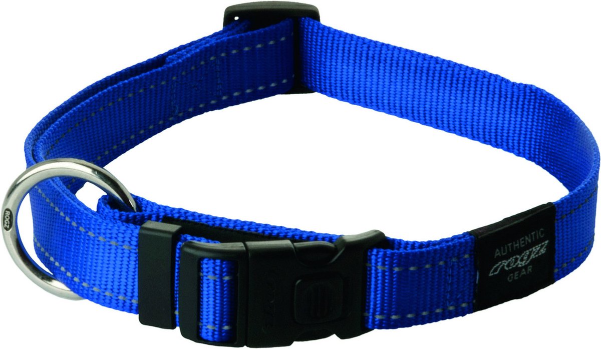 Rogz Utility Halsband Blauw - Hondenhalsband - L 34-56x2.0 Cm