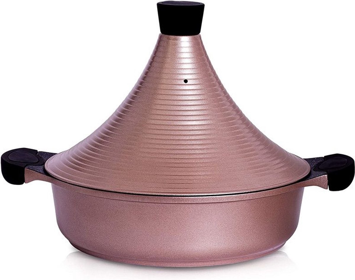 Tajine en aluminium Marrakesh- Or Rose convient également à l'Induction 28 cm