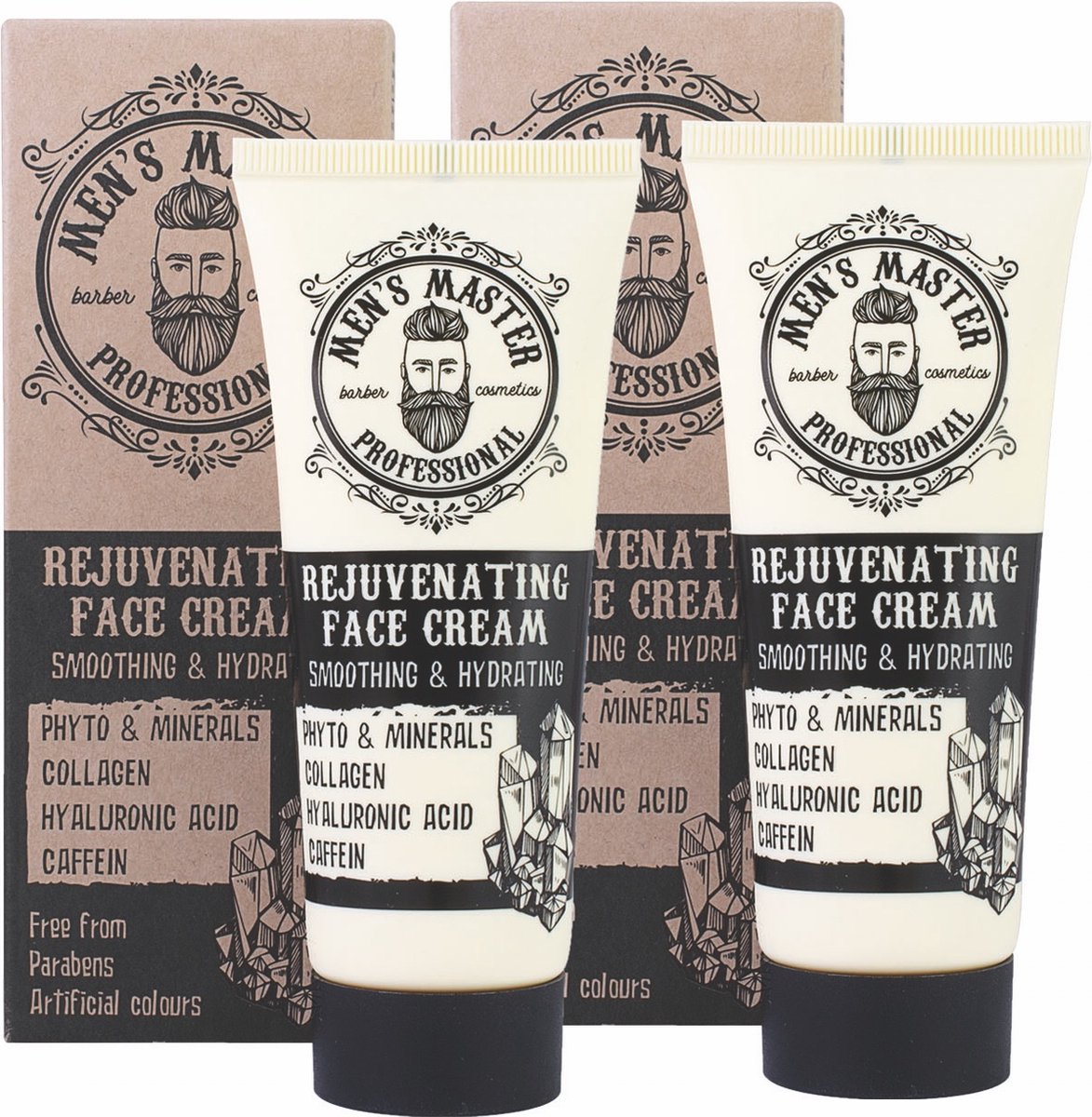 Men's Master Face Cream - Anti Aging Gezichtscrème - Verzorgt & Hydrateert - Voordeelverpakking - 2 x 75ML