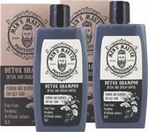 Shampooing antipelliculaire Master Detox pour hommes - Réduit les pellicules, les démangeaisons et la perte de cheveux - Pack économique - 2 x 260ML