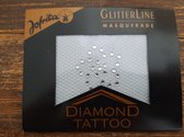 Diamond Tattoo - Glitterline - bloem - diameter 3.5cm - Voordeelset van 2 stuks