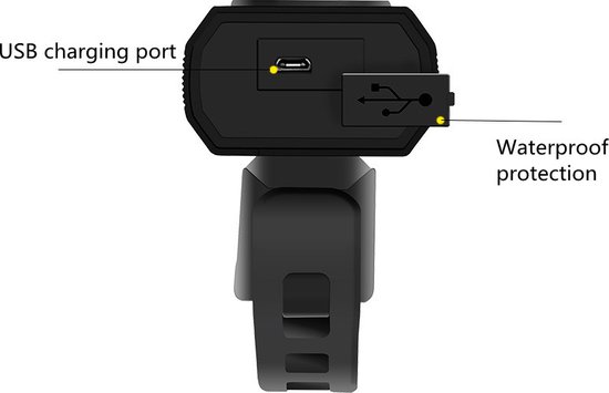 Xtraworks- Waterdichte Fietsverlichting set- USB Oplaadbaar-voor en achter-zwart — afbeelding 5