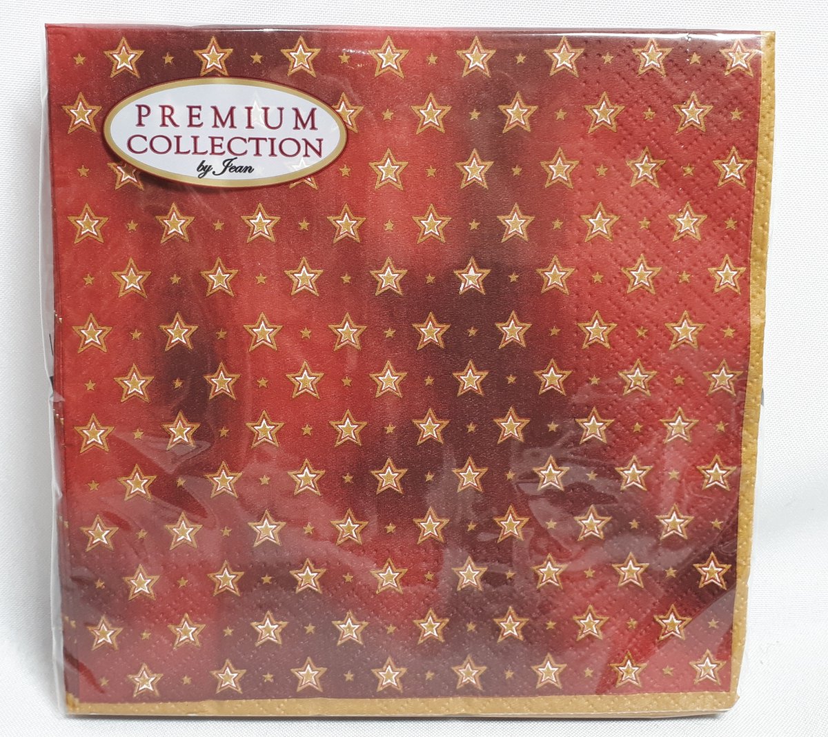 Luxe Kerst thema servetten - Rood met Ster Goud - 33 x 33 cm - Set 2 x 20 stuks - Papieren kerstservetten - Papieren wegwerpservetten - 3-laags
