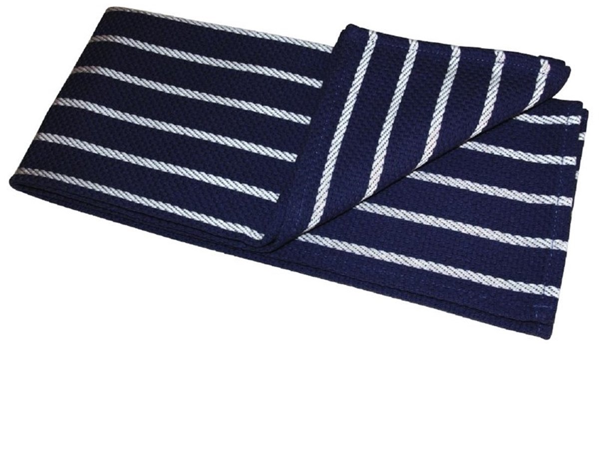 Chef theedoek blauw/wit 70x45cm