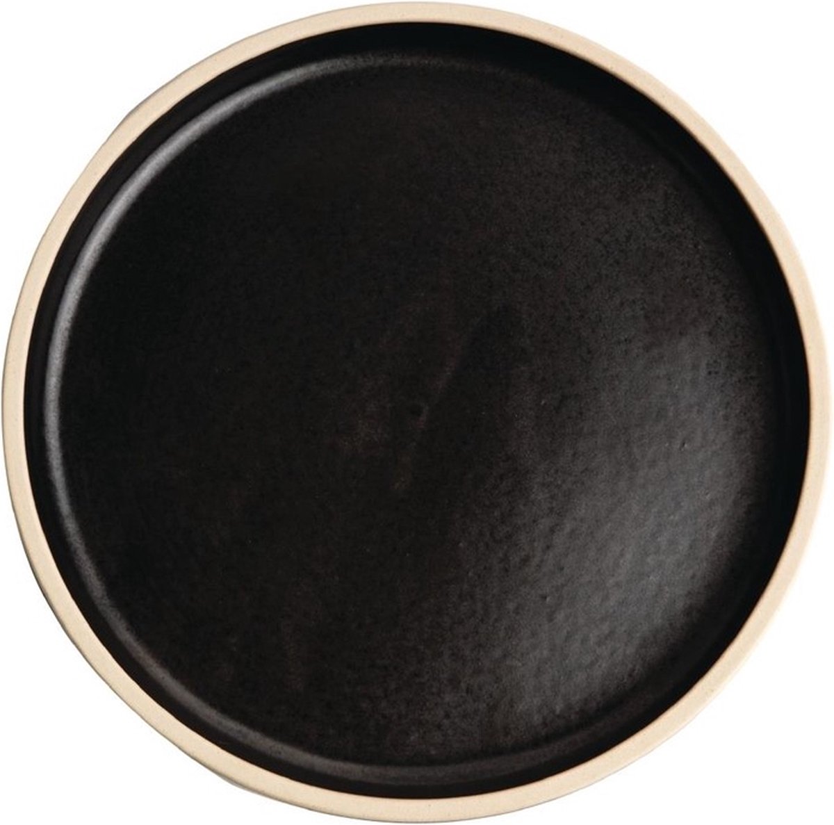 Olympia Canvas platte ronde borden zwart 18cm