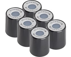 Coravin Schroefdoppen standaard 6 stuks - Zwart