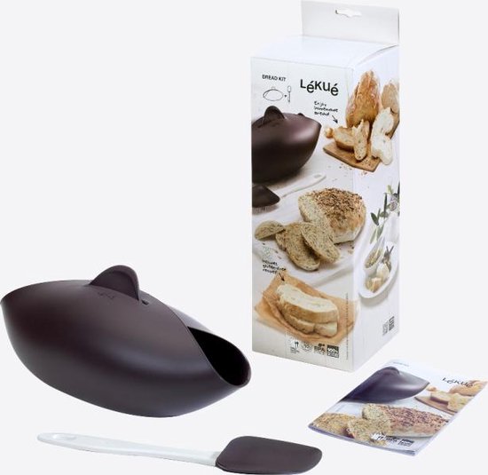 Lékué - Gesloten broodbakvorm uit silicone voor brood bakken - Incl. spatel - 28x23x13cm