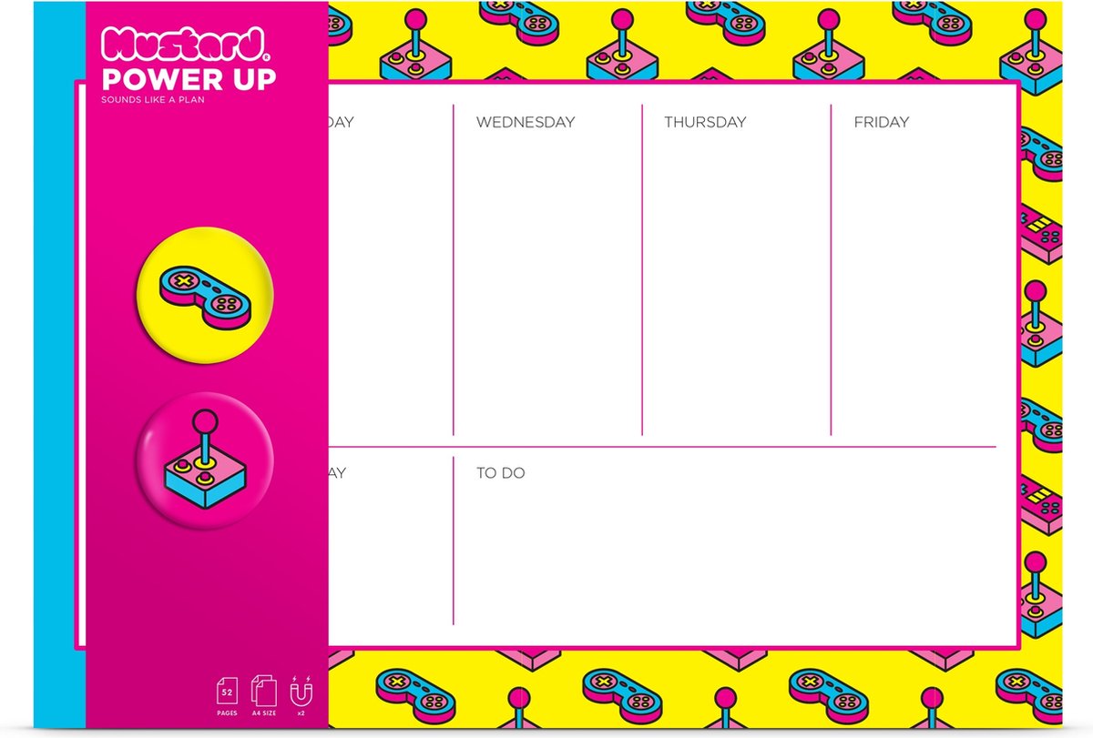 Power Up Weekplanner Set of 52 Pieces
