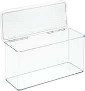 Boîte de Opbergbox avec couvercle iDesign - Transparente - Empilable & Avec couvercle