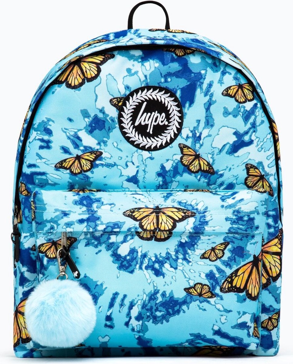 Hype Blue & Yellow Tie Dye Butterfly Backpack - Rugtas