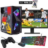 ScreenON - FIFA DE Gaming Set + FIFA 23 - FF23-V1102024 - (GamePC.FF23-V11020 + 24 Inch Monitor + Toetsenbord + Muis + Controller + FIFA 23)