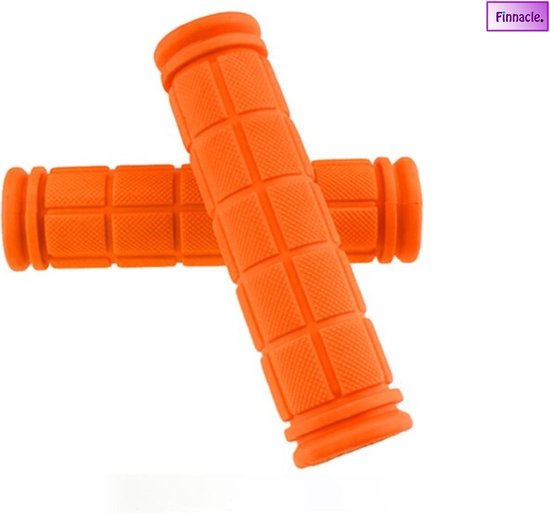 Finnacle - Fietshandvatten Stuur Grips Anti-Slip Fiets Handvat Bar Grips Rubber Oranje