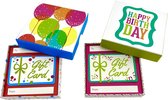 Giftcard - Cadeaukaart geschenkdoos - Verjaardag - 10 x 10 x 2,5 cm - 2 Stuks