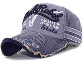 Baseball Cap Original BlackRebel – Blauw – Stonewashed Denim Pet