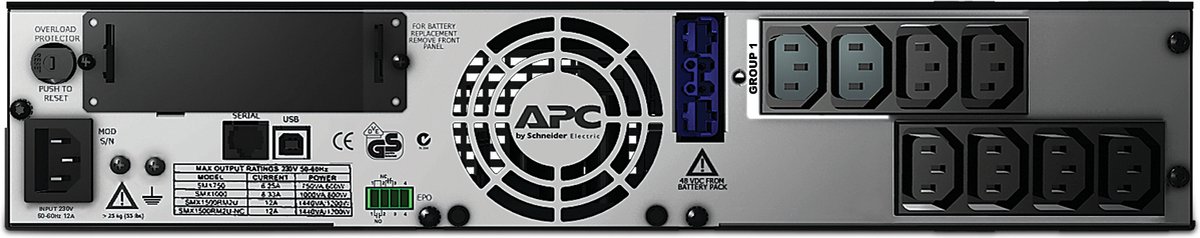 Uninterruptible Power Supply System Interactive UPS APC SMX750I 600 W 750 VA