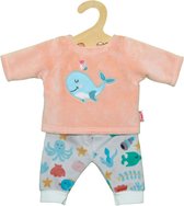 Poppen Fluffy Pyjama Roze Walvis, 28-35 cm