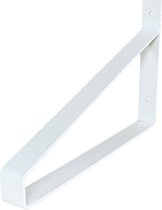 GoudmetHout Industriële Plankdrager 40 cm - Per stuk - Staal - Mat Wit - 4 cm x 40 cm x 25 cm