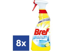 Bref Badkamerreiniger Spray Citroen - Voordeelverpakking - 8 x 750ml