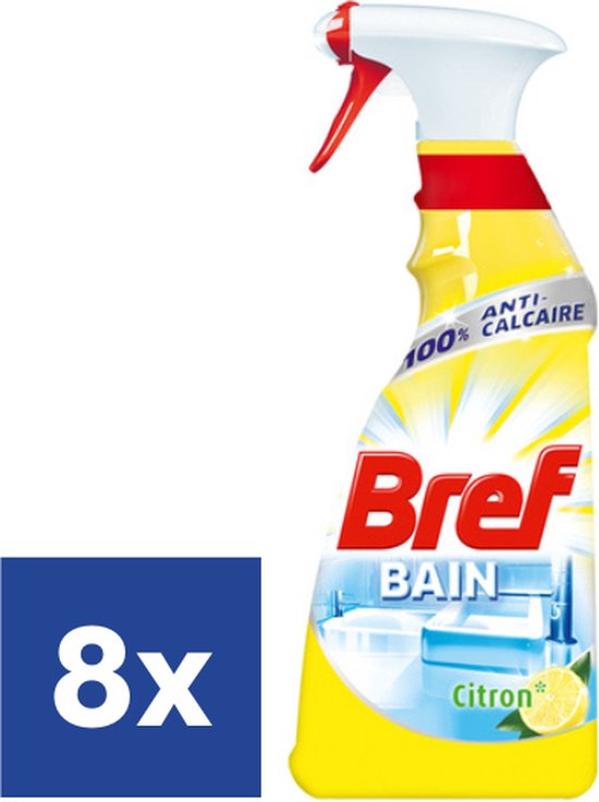Bref Badkamerreiniger Spray Citroen - Voordeelverpakking - 8 x 750ml