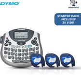 Dymo LT100T - Letratag - Imprimante d'étiquettes - Qwerty - Starterpack avec 3x 91201 Letter tape noir/blanc (Private label)