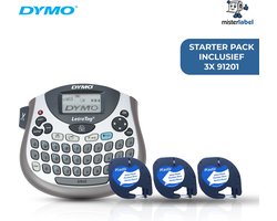 Dymo LT-100T - Letratag - Labelprinter - Qwerty - Starterpack incl. 3x 91201 Lettertape zwart/wit (Huismerk)