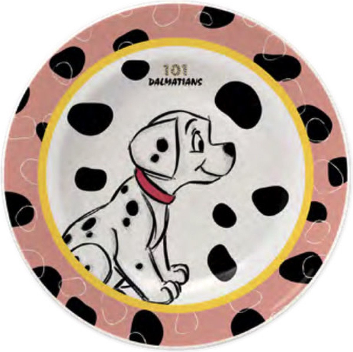 101 Dalmatiërs - set van 2 desertborden - roze - 19 cm