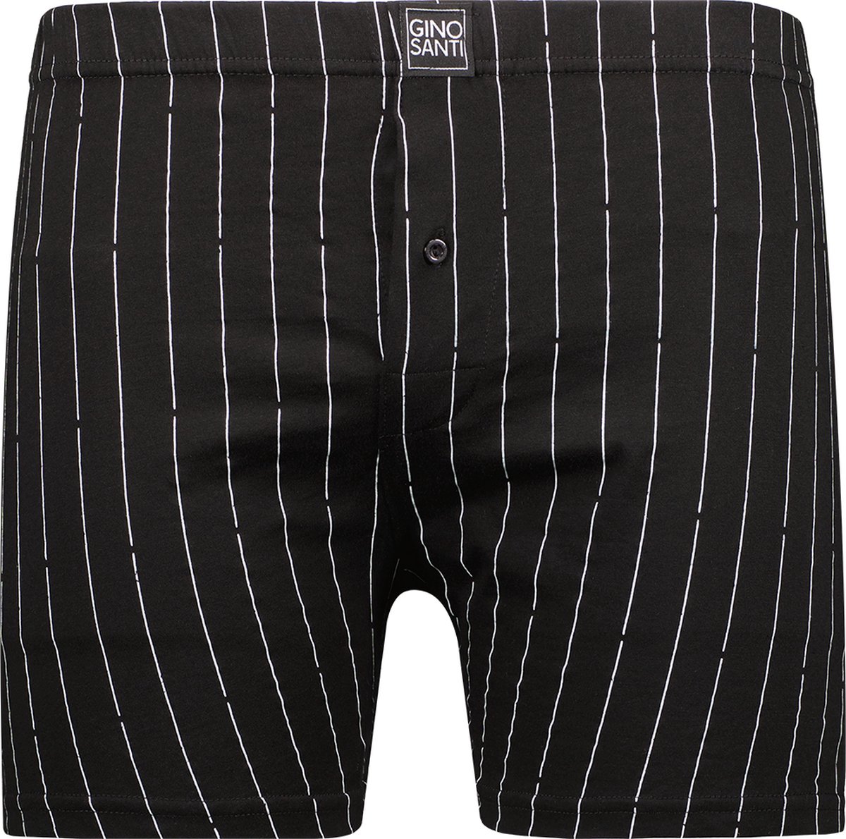 Gino Santi Klassieke zwarte streep boxershort 100% katoen Maat 3XL