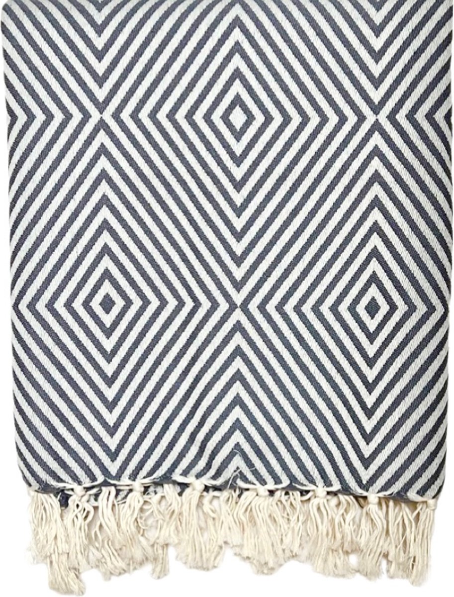 Lantara Oslo - Deken Plaid - Wol - Grijs - 120x150cm