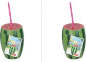 Drinkbeker in de vorm van een meloen - set van 2 stuks