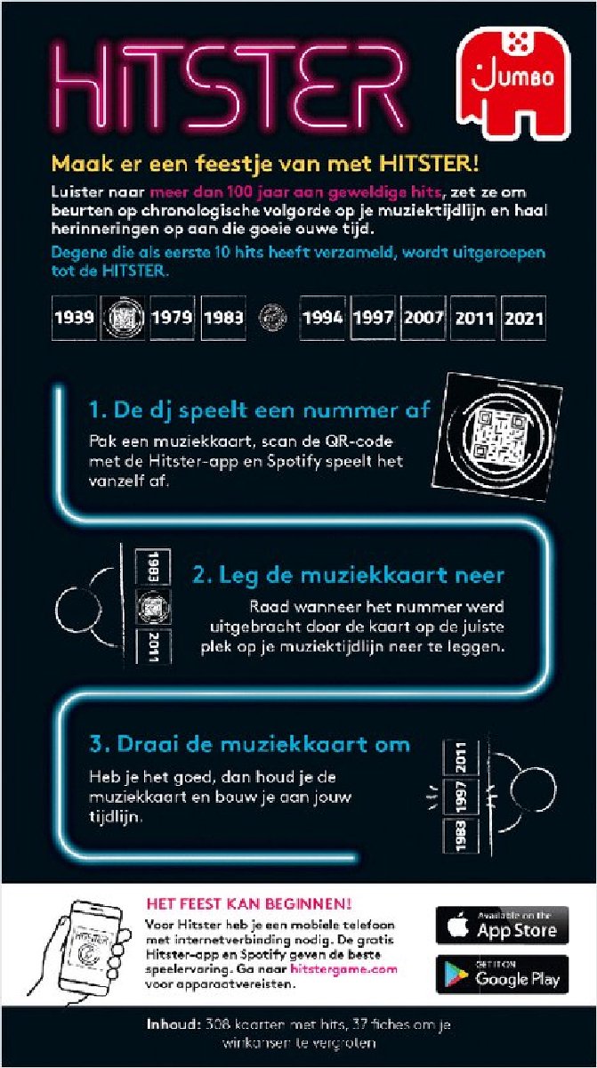 Jumbo - Hitster Original - Nederlandstalig Partyspel - Actiespel — afbeelding 10