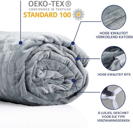 Verzwaringsdeken Set 1112 KG + Wasbare Warme Hoes 200 x 220