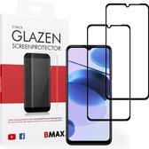 2-pack BMAX geschikt voor Realme C35 Screenprotector - Full Cover - Gehard glas - Tempered glas - Realme screenprotectors 2 stuks - Telefoonglaasje - Beschermglas - Glasplaatje - Screensaver - Screen protector - Case friendly - Zwart