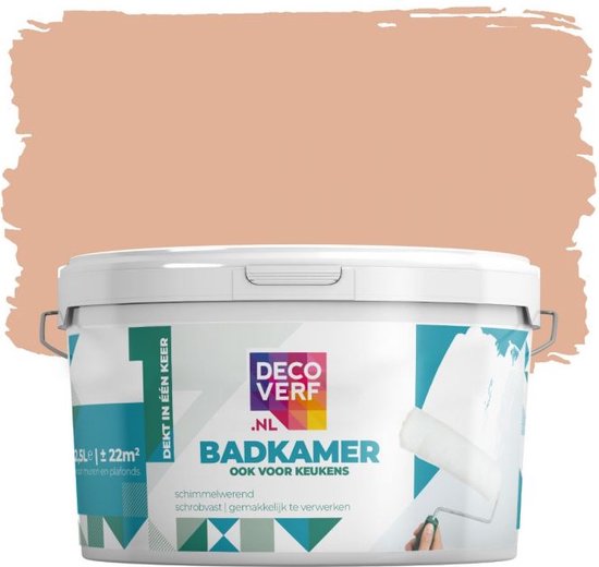 Decoverf badkamerverf 2.5L perzik