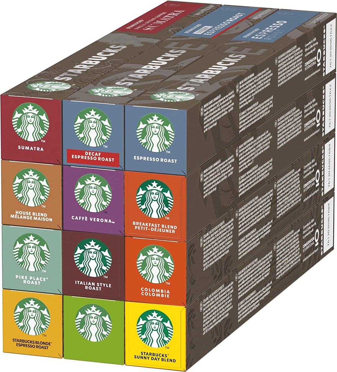 Pack d'essai Starbucks® by Nespresso - 8 variantes - 12 x 10