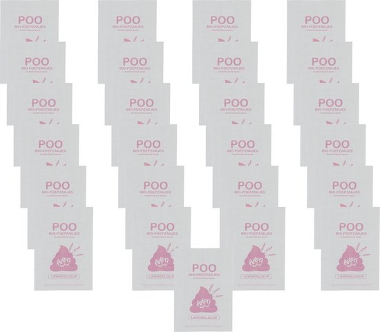 Adori Poo Bio-Poepzakjes - Hondenpoepzakjes - 25 x 22x32 cm Lavendelgeur