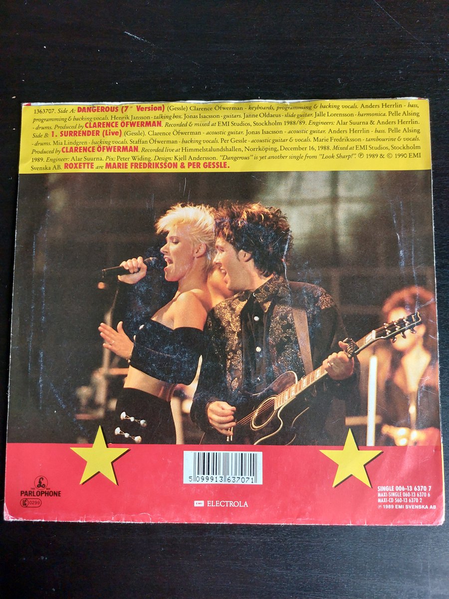 Roxette Dangerous (vinyl single), Roxette Muziek