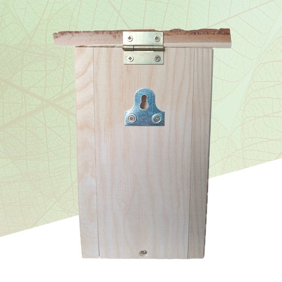 Vogelvoederhuis Stamgasten – Massief Hout met Boomschors Dak – Handgemaakt & Weerbestendig