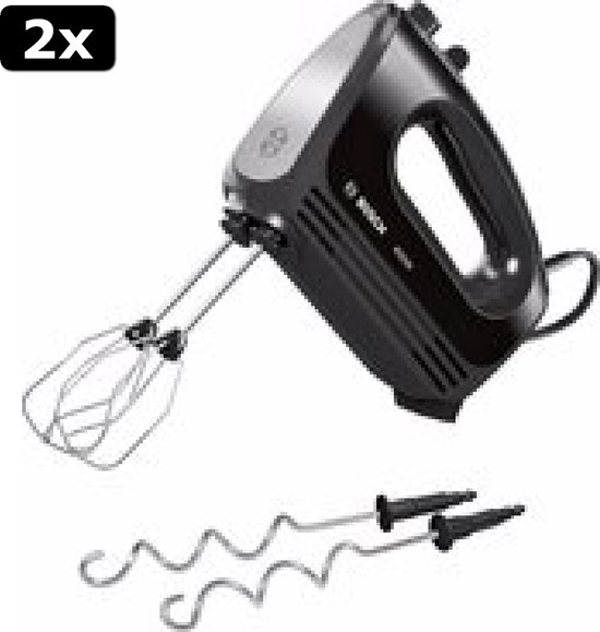 2x Bosch MFQ2420B Mixer Zwart