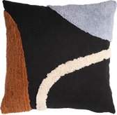 Mistral Home - Sierkussen - Tufted - Met rits en binnenkussen - 45x45 cm - Blauw roest