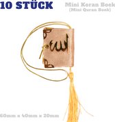 10 stuks Cappuccino Mini Koran Geschenk voor Islamitische feesten, Moslim Geschenk, Eid Geschenk, Babyshower Geschenk, Baby Geboorte, Bruiloft, Hadj Geschenk