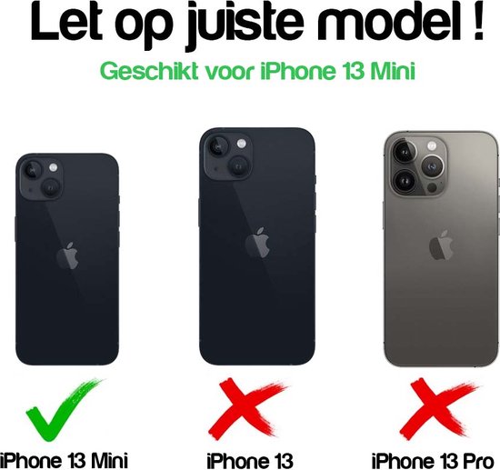 Smartphonica Metallic iPhone 13 Mini Hoesje Met Doorzichtig Achterkant En Extra Camera Bescherming - Zwart geschikt voor iPhone 13 Mini