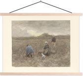 Arracheuses de pommes de terre - Peinture d'Anton Mauve affiche textielposter 60x45 cm
