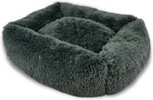 Topmast Fluffy Lounge Serie - Hondenmand - 62 x 44 x 22 cm - Antraciet - Hondenbed - Hondenkussen - Kattenmand