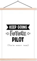 Porte-affiche avec affiche - Affiche scolaire - Pilote - Student - Citations - Éducation - 40x60 cm - lattes vierges