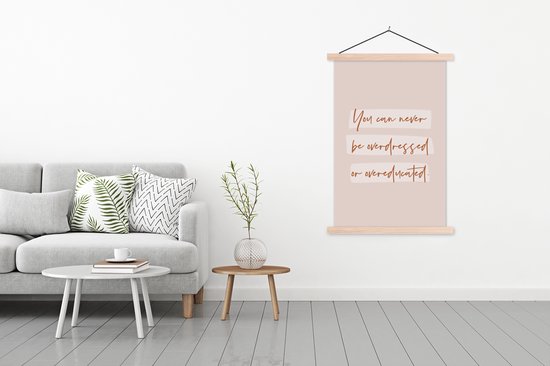 Porte-affiche avec affiche - Affiche scolaire - Citations - Étudiants - Apprentissage - Étudier - 120x180 cm - Lattes vierges