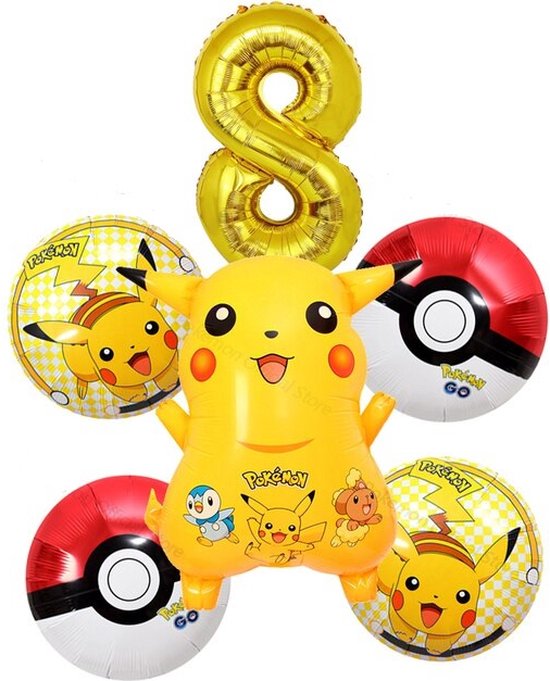 Pokemon Ballonnen Pakket - Pokémon Feestpakket - Pokemon Verjaardag Feest - Pokemon Verjaardag 8 jaar - Pikachu Ballon - Ballonnen 6 stuks - Kinderfeestje - Kinderverjaardag - Pokémon Feestje - Pikachu Verjaardagsfeest-> GRATIS verzending <-