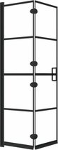 vidaXL - Douchewand - inklapbaar - 80x140 - cm - zwart