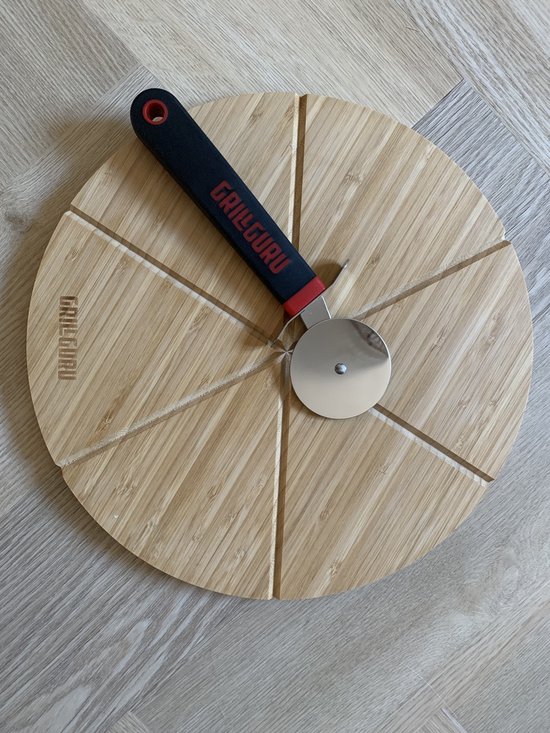 Grill Guru Pizza Guru board and cutter pizza plank en Snijder