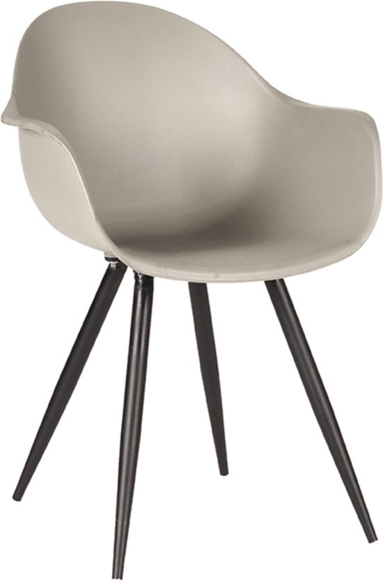 LABEL51 Chaise de salle à manger Luca - Crème - Plastique