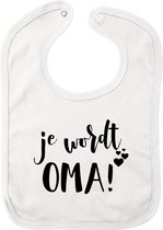 Witte slab met tekst 'Je wordt oma!' - Cadeau voor zwangerschap aankondiging - Pregnancy announcement - Expecting parents - Grootouders